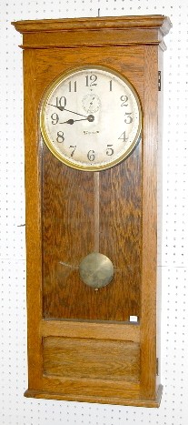 Antique Oak Imperial Hanging Clock — Antique Clocks Price Guide