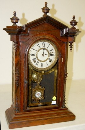 Walnut Welch "Lucca V.P." Parlor Clock — Antique Clocks Price Guide