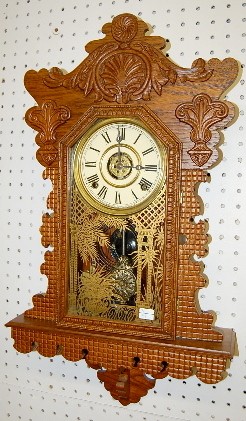 Ingraham Oak Hanging Kitchen Clock w/Alarm — Antique Clocks Price Guide