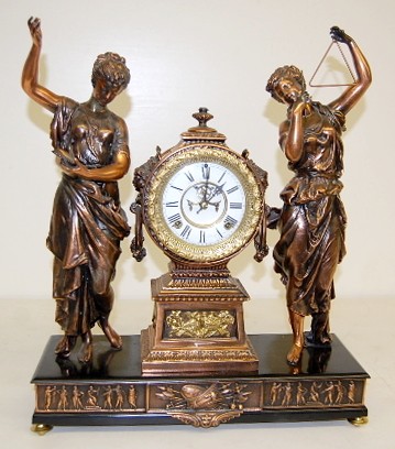 Ansonia "Muses" Double Statue Clock — Antique Clocks Price Guide