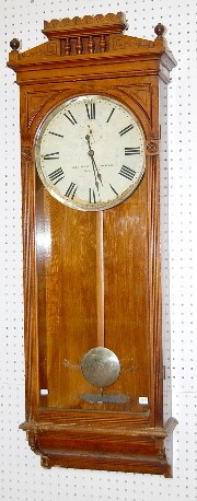 Oak Self Winding Clock Co. Regulator Clock — Antique Clocks Price Guide