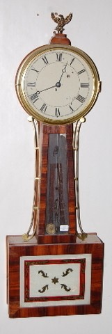 Antique American Weight Driven Banjo Clock — Antique Clocks Price Guide