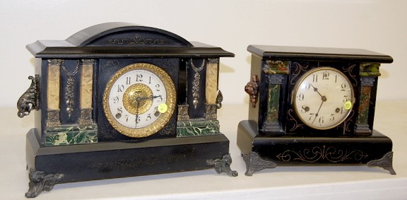 Waterbury and Ingraham Marbleized Mantle Clocks — Antique Clocks Price Guide
