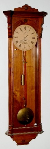 J.P. Schafer Walnut Weight Driven Clock — Antique Clocks Price Guide