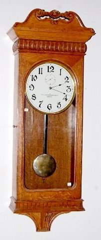 Oak American Clock Co. Antique Wall Clock — Antique Clocks Price Guide
