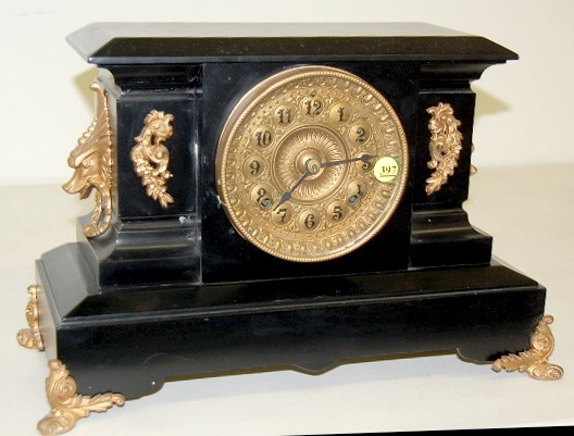 Ansonia Enameled Iron Mantle Clock — Antique Clocks Price Guide