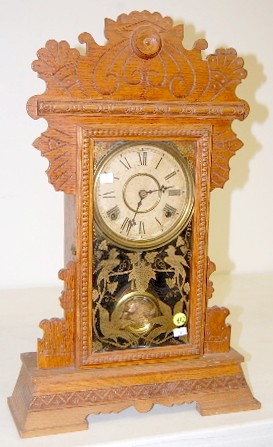 Oak Gilbert "Lake No. 1" Kitchen Clock — Antique Clocks Price Guide