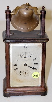 Antique Metal Bell Top Alarm Clock — Antique Clocks Price Guide