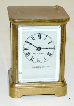 Antique Waterbury Advertising Carriage Clock — Antique Clocks Price Guide