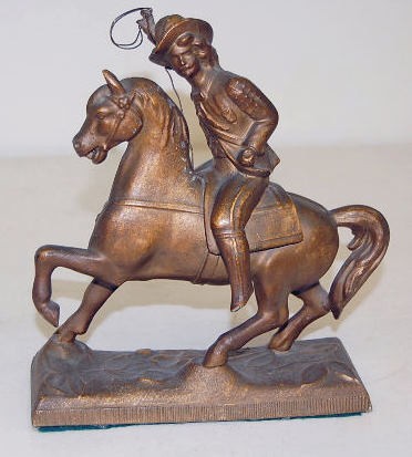 Buffalo Bill Metal Clock Statue — Antique Clocks Price Guide