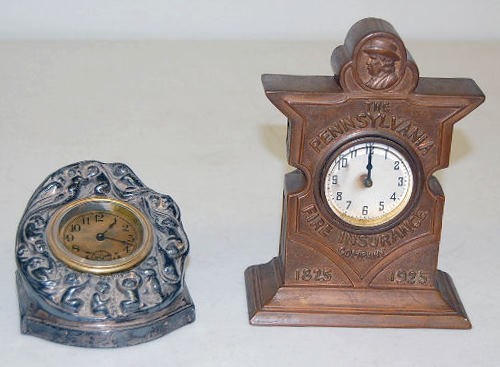 2 Metal Case Novelty Clocks: Advertising and Other — Antique Clocks Price Guide