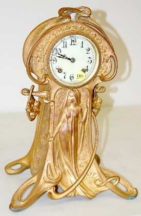 Ansonia "Ophelia" Art Nouveau Clock — Antique Clocks Price Guide
