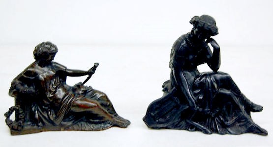 Seated and Reclining Women Metal Clock Statues — Antique Clocks Price Guide