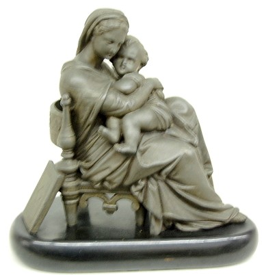 Clock Statue of Female Holding Child — Antique Clocks Price Guide