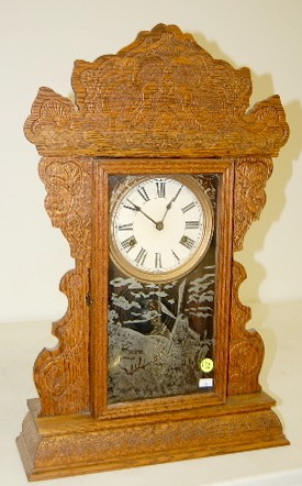 Oak Pressed Kitchen Clock — Antique Clocks Price Guide