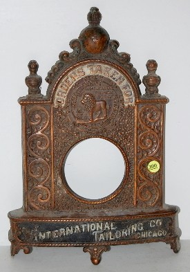 Cast Iron Clock Case, International Tailoring Co. — Antique Clocks Price Guide