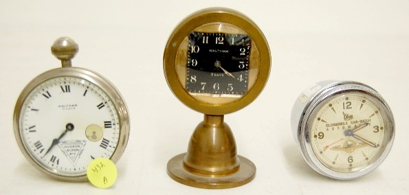 3 Car Clocks: 2 Waltham and A Oldsmobile — Antique Clocks Price Guide