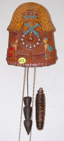 Dutch Man and Woman Windmill Pendulette — Antique Clocks Price Guide