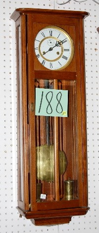 German 2 Weight Beveled Glass Box Clock — Antique Clocks Price Guide