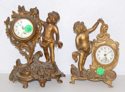 2 Jennings Brothers Cherub Novelty Clocks — Antique Clocks Price Guide