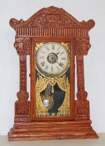 Gilbert No. 3206 Kitchen Clock w/ Lions — Antique Clocks Price Guide