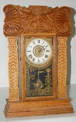 E. Ingraham Oak Kitchen Clock — Antique Clocks Price Guide