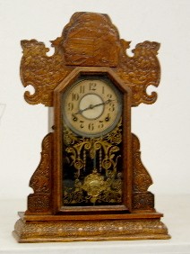 E. Ingraham "Freedom" Oak Kitchen Clock — Antique Clocks Price Guide