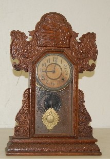 E. Ingraham "Freedom" Oak Kitchen Clock — Antique Clocks Price Guide