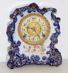 Gilbert "No. 425" Blue China Case Clock — Antique Clocks Price Guide