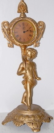 Metal Figural Cherub Novelty Clock — Antique Clocks Price Guide