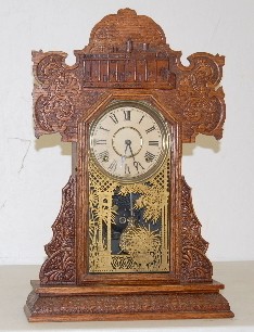 E. Ingraham "Mt Vernon" Oak Kitchen Clock — Antique Clocks Price Guide