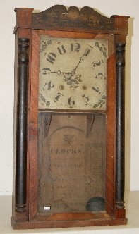 Marsh, Williams and Co. 2 Weight Wood Works Clock — Antique Clocks Price Guide