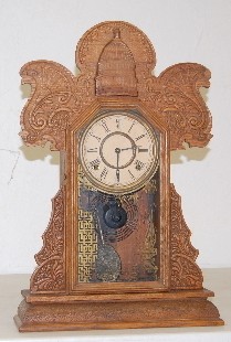 Oak T and S Kitchen Clock W/ Capitol Dome — Antique Clocks Price Guide