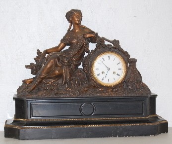 Large Antique French Lady Statue Clock — Antique Clocks Price Guide