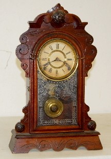 Small Walnut Antique Kitchen Clock — Antique Clocks Price Guide