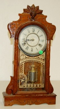 Jerome Walnut Kitchen Clock — Antique Clocks Price Guide