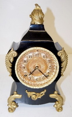 Ansonia "Calais" Ornate Iron Case Clock — Antique Clocks Price Guide