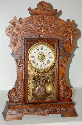 Seth Thomas Oak Kitchen Clock With Griffins — Antique Clocks Price Guide