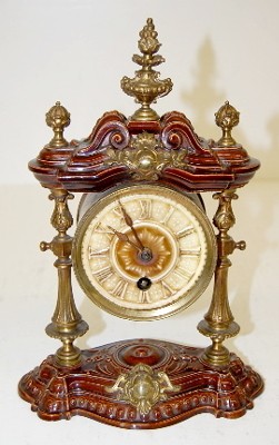 Lenzkirch Miniature Porcelain and Bronze Clock — Antique Clocks Price Guide