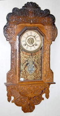 Waterbury "Havana" Carved Hanging Kitchen Clock — Antique Clocks Price Guide