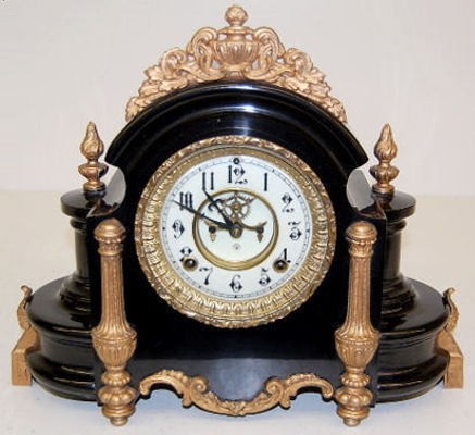 Fancy Ansonia "Alhambra" Iron Shelf Clock — Antique Clocks Price Guide