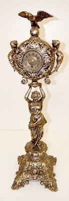 Lenzkirch, Ornate Lady Figural Banquet Clock — Antique Clocks Price Guide