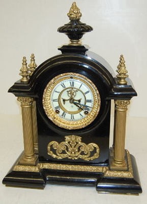 Fancy Ansonia "Maderia" Iron Shelf Clock — Antique Clocks Price Guide