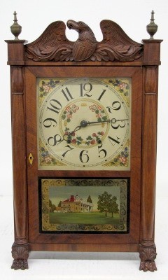 Eli Terry Wood Works Shelf Clock W/ Eagle — Antique Clocks Price Guide