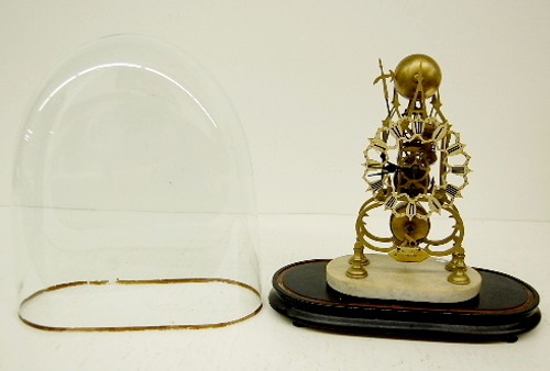 Antique Fusee Bell Striking Skeleton Clock — Antique Clocks Price Guide