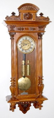 Antique 2 Weight German Engraved Clock — Antique Clocks Price Guide