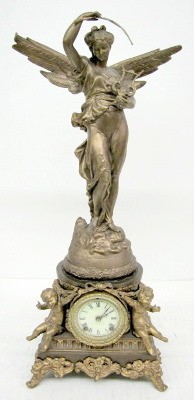 Ansonia "Sibyl and Gloria" 2 Piece Statue Clock — Antique Clocks Price Guide