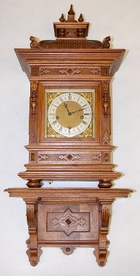 Ornate Lenzkirch Clock on Hanging Shelf — Antique Clocks Price Guide