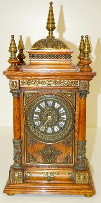 Ansonia 5 Finial Cabinet "Antique" Clock — Antique Clocks Price Guide