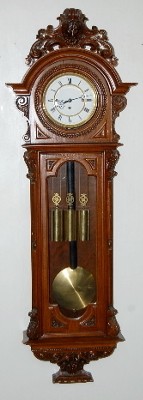 Antique Carved 3wt Sonnerie Vienna Clock w/ Lion — Antique Clocks Price Guide